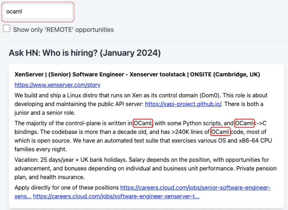 Keyword Search Feature